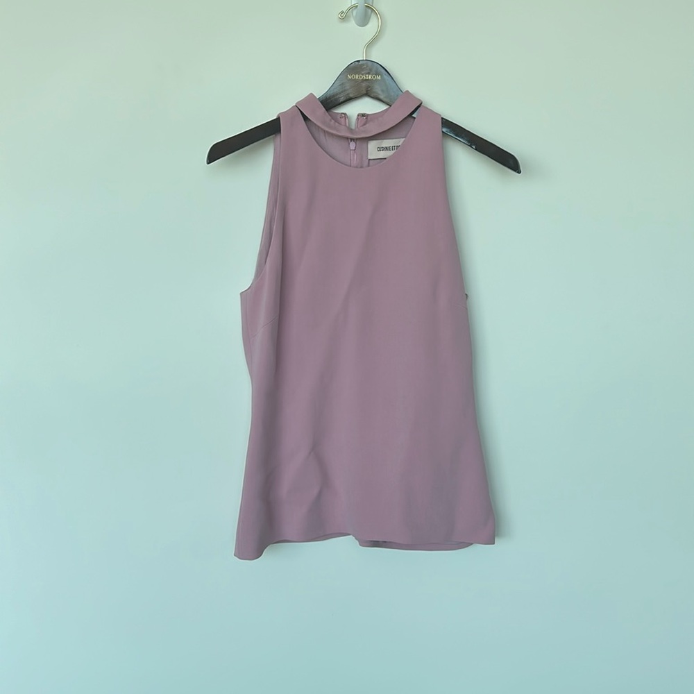 Cushnie et mocha pink sleeves top